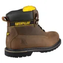 Caterpillar Mens Holton Safety Boots - Brown, Size 7
