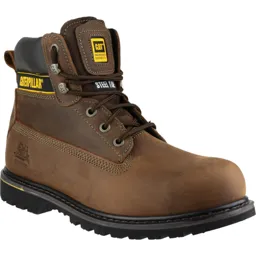 Caterpillar Mens Holton Safety Boots - Brown, Size 7