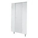 Pendle white toilet cubicle door pack with white pilasters