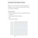 Pendle white toilet cubicle partition pack