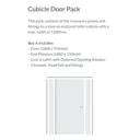 Pendle woodgrain toilet cubicle door pack with anthracite pilasters