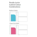 Pendle blueberry junior toilet cubicle door pack with white pilasters