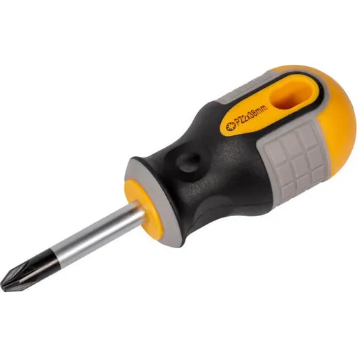 Roughneck Magnetic Pozi Stubby Screwdriver - PZ2, 38mm
