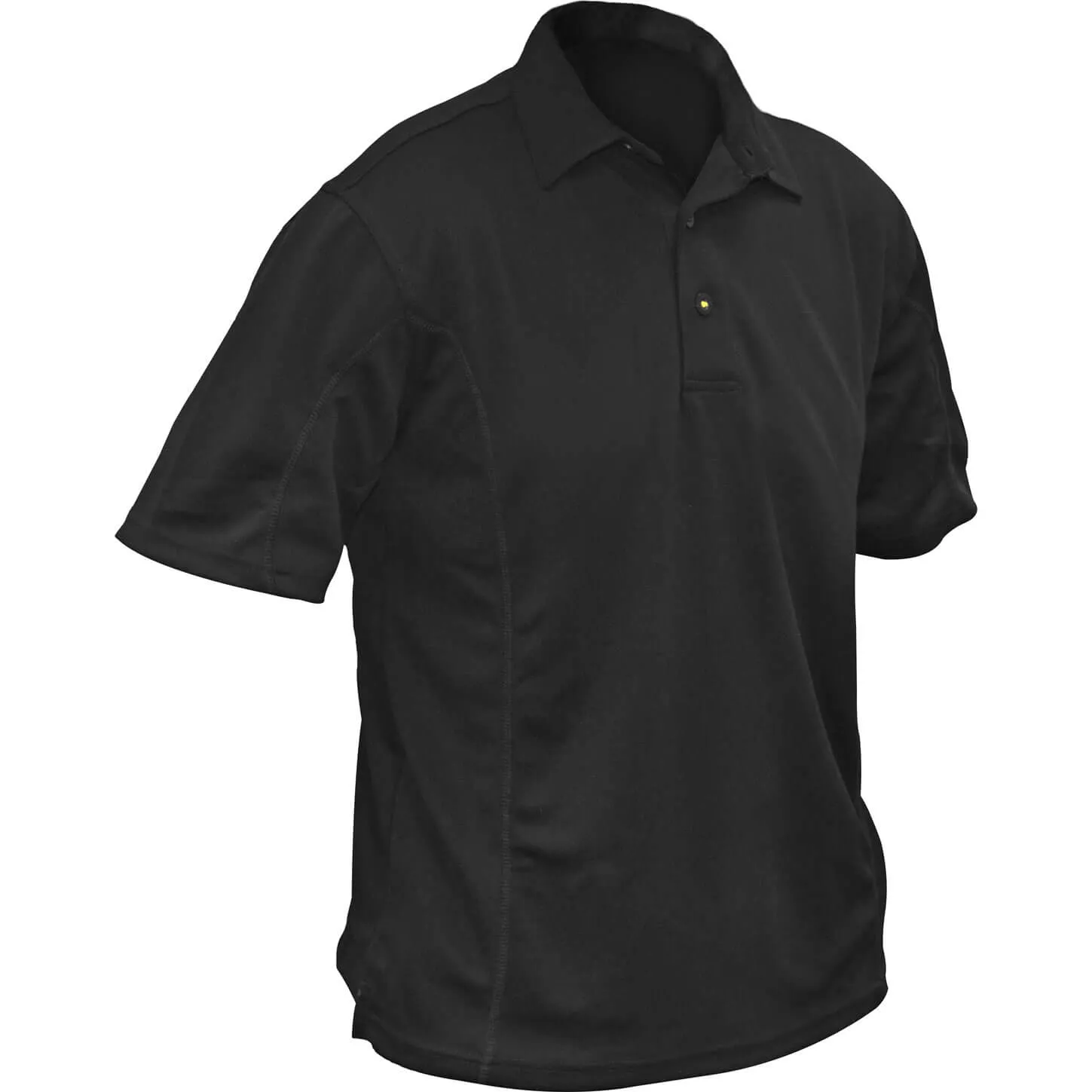 Roughneck Mens Quick Dry Polo Shirt - Black, 2XL
