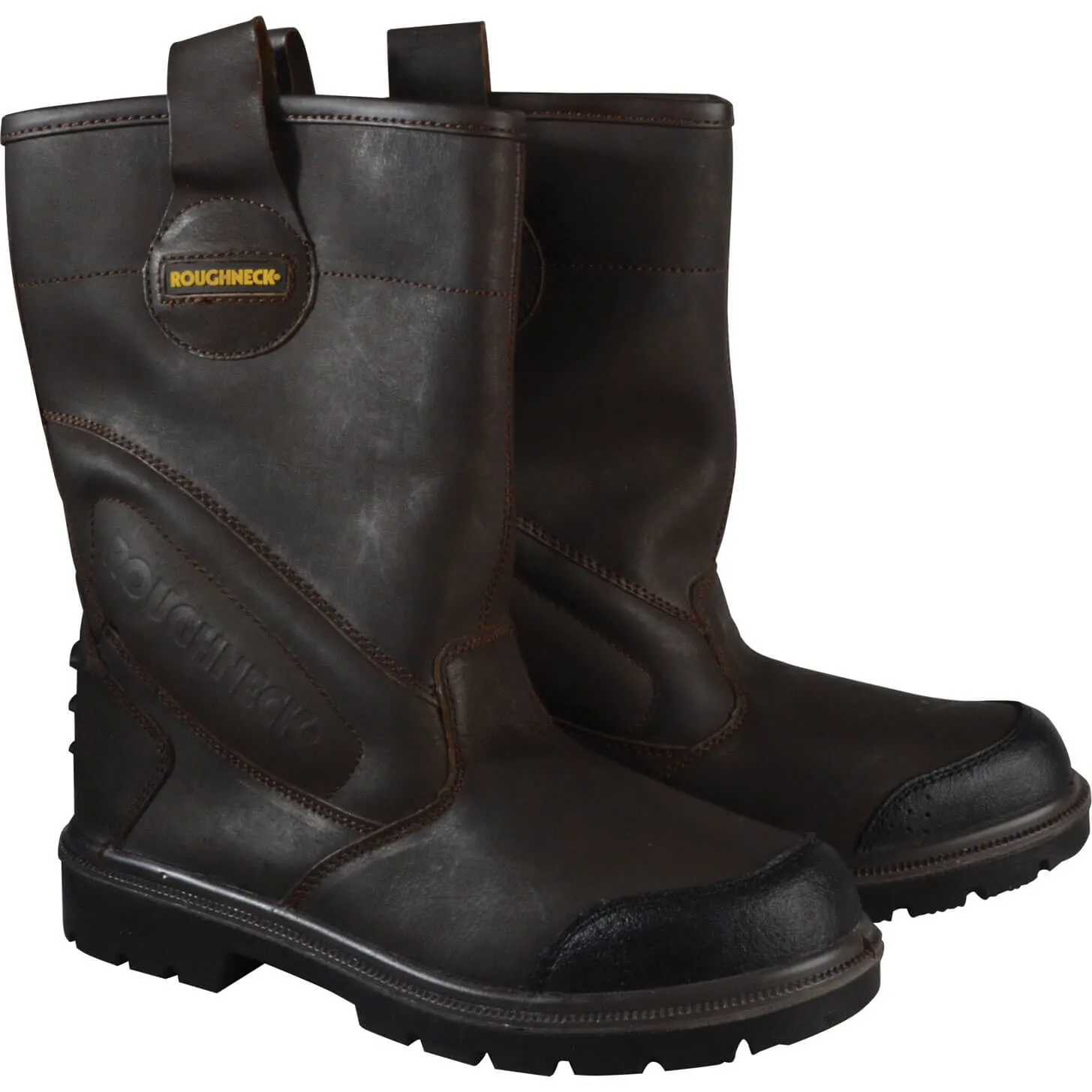 Roughneck Mens Hurricane Rigger Safety Boots - Dark Brown, Size 7