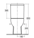 RAK Ceramics Tonique Full Access Close Coupled Toilet & Soft Close Seat - TONPAK
