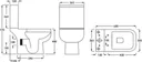 RAK Ceramics Series 600 Full Access Close Coupled Toilet & Soft Close Seat - S600PAK001