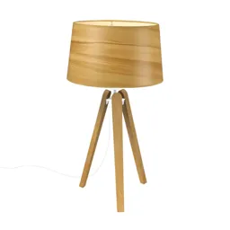 Essence LT table lamp, lampshade with wood look