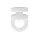 Orciel White Plastic Curtain track glide hook (L)10mm, Pack of 10