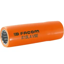 Facom 1/2" Drive 1000v Insulated Bi Hexagon Deep Metric Socket - 1/2", 17mm