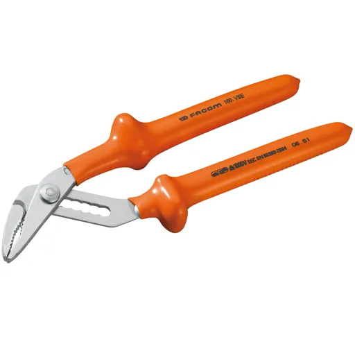 Facom VSE Series Insulated Long Nose Slip Joint Pliers - 250mm