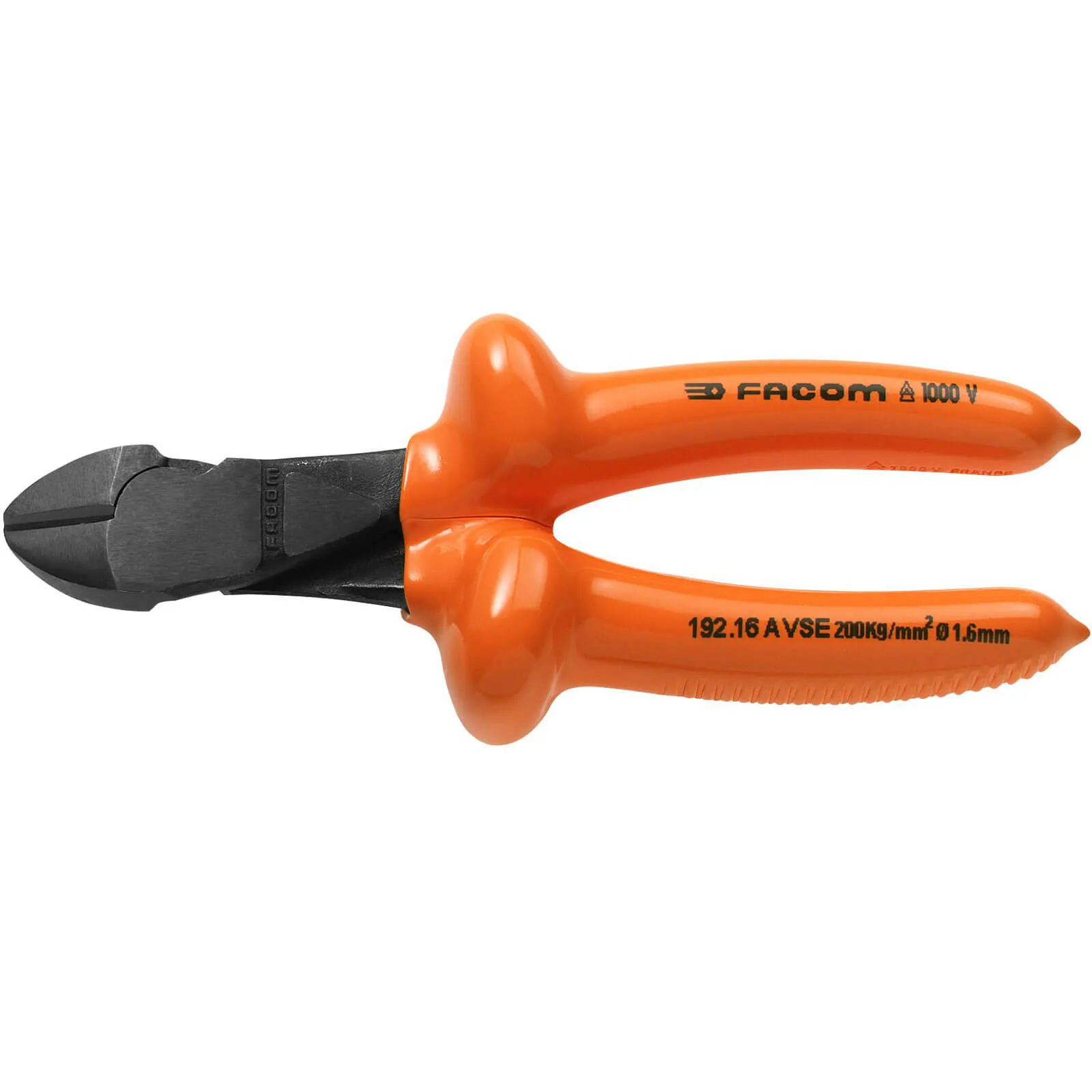 Facom 192 VSE Series Insulated Heavy Duty Side Cutters - 180mm