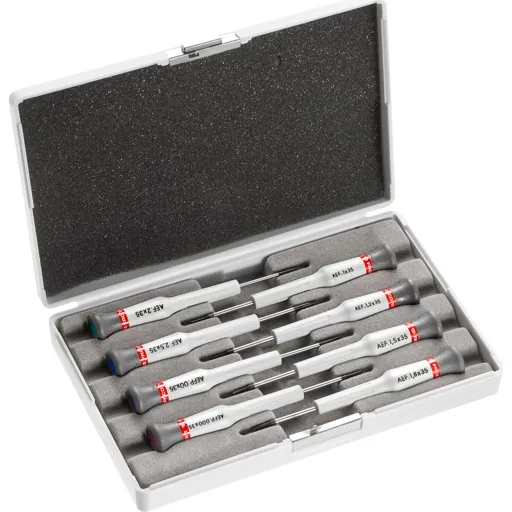 Facom Micro Tech 8 Piece Precision Slotted and Phillips Screwdriver Set