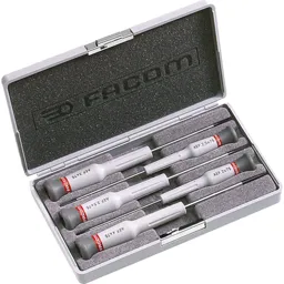 Facom AEF.J2 Micro Tech 5 Piece Precision Slotted Screwdriver Set