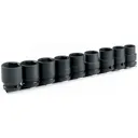 Facom 9 Piece 1/2" Drive Hexagon Impact Socket Set Metric - 1/2"