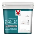 V33 Renovation White Satin Wall tile & panelling paint, 750ml