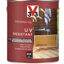 V33 Medium oak UV resistant Decking Wood oil, 2.5L