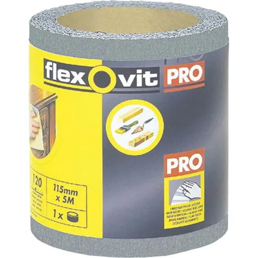 Flexovit High Performance Finishing Sanding Roll - 115mm, 5m, 320g