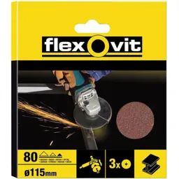 Flexovit Aluminium Oxide Fibre Discs - 115mm, 36g, Pack of 10