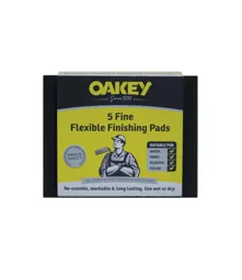 Oakey Fine Finishing Pad   Pack of 5  Black