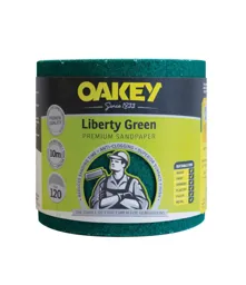 Oakey Liberty Green Sanding Roll 115mm x 10mtr - 120 Grit