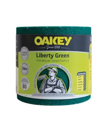 Oakey Liberty Green Sanding Roll 115mm x 10mtr - 80 Grit