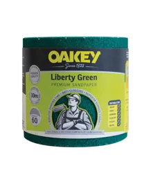 Oakey Liberty Green Sanding Roll 115mm x 10mtr - 60 Grit