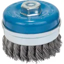 Bosch 0.5mm Knotted Steel Wire Cup Brush - 90mm, M14 Thread