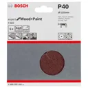 Bosch Wood Sanding Disc 125mm - 125mm, 40g, Pack of 5