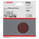 Bosch Wood Sanding Disc 125mm - 125mm, 60g, Pack of 5