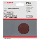 Bosch Wood Sanding Disc 125mm - 125mm, 80g, Pack of 5