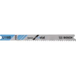 Bosch U118 B Metal Cutting Jigsaw Blades - Pack of 3