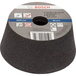 Bosch Conical Abrasive Cup Wheel For Metal - 110mm, 36g