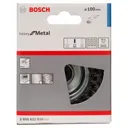Bosch 0.5mm Knotted Steel Wire Cup Brush - 100mm, M14 Thread