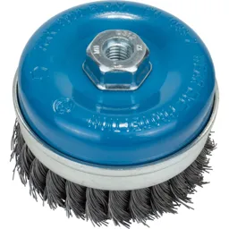 Bosch 0.5mm Knotted Steel Wire Cup Brush - 100mm, M14 Thread