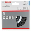 Bosch 0.5mm Knotted Conical Steel Wire Wheel Brush - 100mm, M14 Thread
