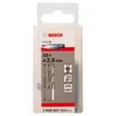 Bosch HSS-R Stub Drill Bit - 2.5mm, Pack of 10