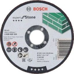 Bosch C24R BF Flat Stone Cutting Disc - 115mm