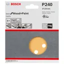 Bosch 125mm C470 Wood Sanding Disc - 125mm, 240g, Pack of 5