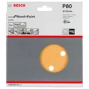 Bosch Red Wood Top Sanding Disc 150mm - 150mm, 80g, Pack of 5