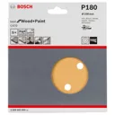 Bosch Red Wood Top Sanding Disc 150mm - 150mm, 180g, Pack of 5