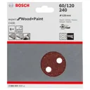 Bosch 125mm C430 Wood Sanding Disc - 125mm, Assorted, Pack of 6