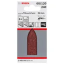 Bosch C430 Hook and Loop Delta Sanding Fingers for Paint and Wood - Assorted Grit, Pack of 6