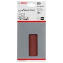 Bosch Punched Hook and Loop Sanding Sheets - 93mm x 186mm, 80g, Pack of 10