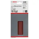 Bosch Punched Hook and Loop Sanding Sheets - 93mm x 186mm, 120g, Pack of 10