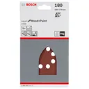 Bosch Punched Hook and Loop Multi Sanding Sheets - 100mm x 170mm, 180g, Pack of 5