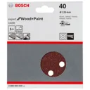 Bosch 125mm C430 Wood Sanding Disc - 125mm, 40g, Pack of 5