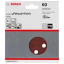 Bosch 125mm C430 Wood Sanding Disc - 125mm, 60g, Pack of 5