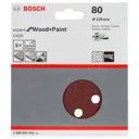 Bosch 125mm C430 Wood Sanding Disc - 125mm, 80g, Pack of 5