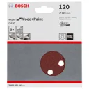 Bosch 125mm C430 Wood Sanding Disc - 125mm, 120g, Pack of 5